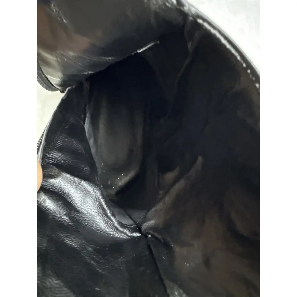Vero Cuoio Womens Handcrafted in Italy Black Leather Ankle Boots Sz 5.5 Eur 36